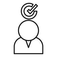 Businessman getting things done with check mark icon vector