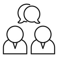 Two businessmen discussing having a business meeting vector