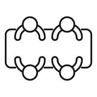 Four business people having a meeting discussing business strategy vector