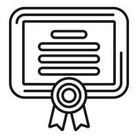 Official certificate with ribbon celebrating graduation from university college or school vector