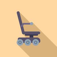 Office chair with wheels is rolling to the right side vector