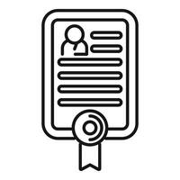 Official document with stamp and ribbon approving work agreement vector