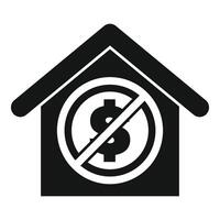 House icon showing the concept of no money vector
