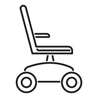 Modern office chair with wheels icon showing sitting and working vector