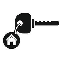 House key with keychain representing real estate purchase vector