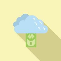 Cloud computing storing money online transaction concept vector