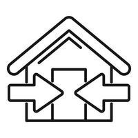 House changing hands with arrows showing exchange vector