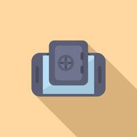 Smartphone with a safe lock displaying mobile security concept vector