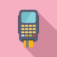 Credit card being inserted in a payment terminal vector