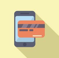 Online payment processing using smartphone and credit card vector