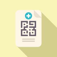 Online medical consultation using qr code for appointment vector