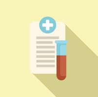 Blood test result icon showing positive test result vector