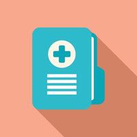 Medical record folder representing healthcare and patient information vector