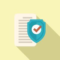 Secure document with shield providing protection and safety vector