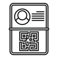 Digital id card with qr code offering secure identification vector