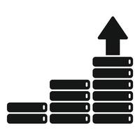 Data storage capacity increasing showing big data growth concept icon vector