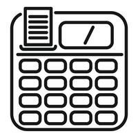 Modern calculator printing receipt icon showing accounting vector