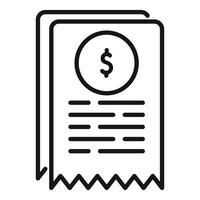 Invoice paying showing money currency dollar sign with bill lines and tear line vector