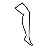 Mannequin leg showing stocking size and fit vector