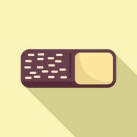 Old mobile phone with buttons displaying blank screen isolated on background vector