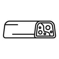 This simple and modern sausage roll icon is perfect for use in your next project vector