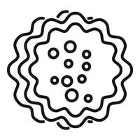Virus with round protrusions forming a question mark vector