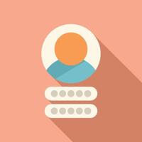 User entering password secure system login icon vector