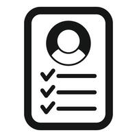 Personal information data protection icon showing user profile vector