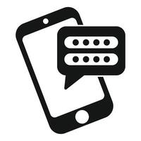 Smartphone showing password request notification vector
