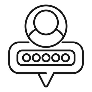 User is entering password for user account login vector