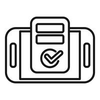 Mobile phone displaying checklist for task management and completion vector