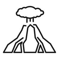 Volcano erupting with ash cloud, a symbol of nature's power vector