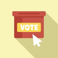Online vote box with mouse cursor clicking vector