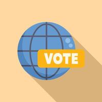 Global online vote symbol showing internet voting system vector