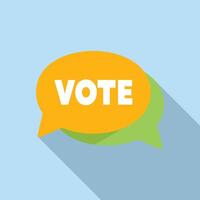 Voting concept with speech bubble encouraging people to vote in elections vector
