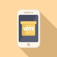 Online voting concept showing ballot box on smartphone screen vector