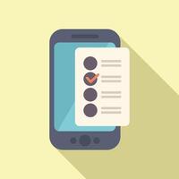 Smartphone displaying checklist for task management and productivity vector