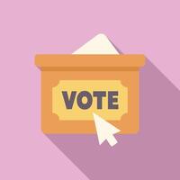 Online voting concept with a cursor pointing a vote box vector