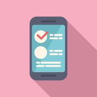 Smartphone showing checklist app for task management and productivity vector