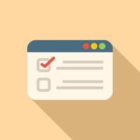 Online survey form with checkboxes being filled on computer screen vector