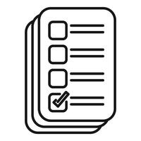 Stack of documents for checking approving filling completing signing vector