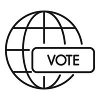 Global online voting system representing worldwide election vector
