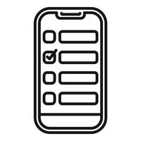 Smartphone showing checklist for completing tasks efficiently vector