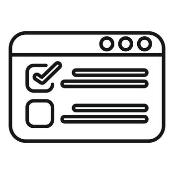 en línea encuesta demostración casillas de verificación siendo seleccionado y terminado vector