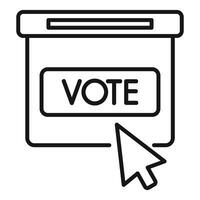 Online voting box with mouse cursor clicking vote button vector