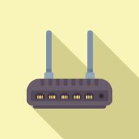 Wireless router providing internet connection for multiple devices vector