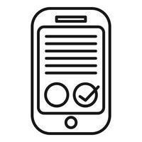 Smartphone showing validating a checklist on its screen vector