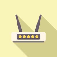 Wireless router providing strong internet signal with full bars vector