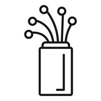 Optic fiber cable connecting to server icon showing network connection vector