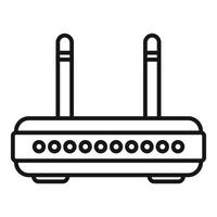 Wifi router connecting to wireless network providing internet signal vector